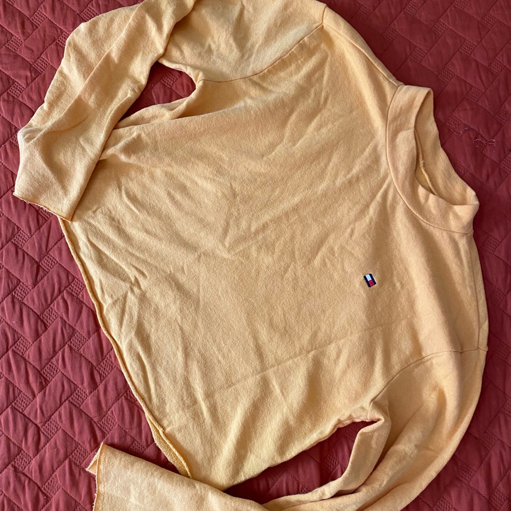 Tommy Hilfiger mustard yellow crop crop top